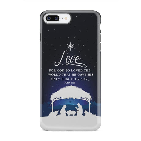 John 3:16 For God so loved the world Christmas phone case iPhone 7 Plus / Tough