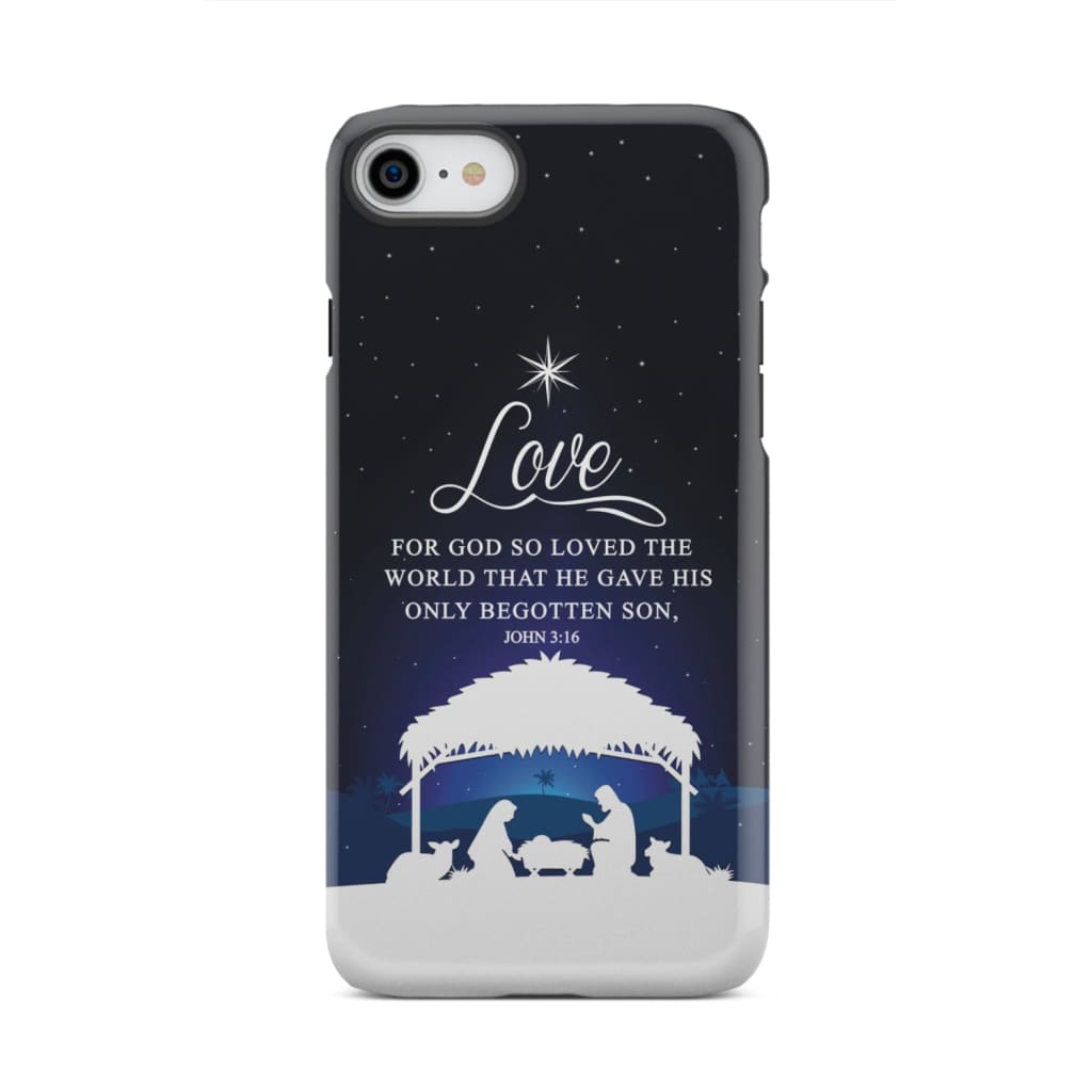 John 3:16 For God so loved the world Christmas phone case iPhone 8 / Tough