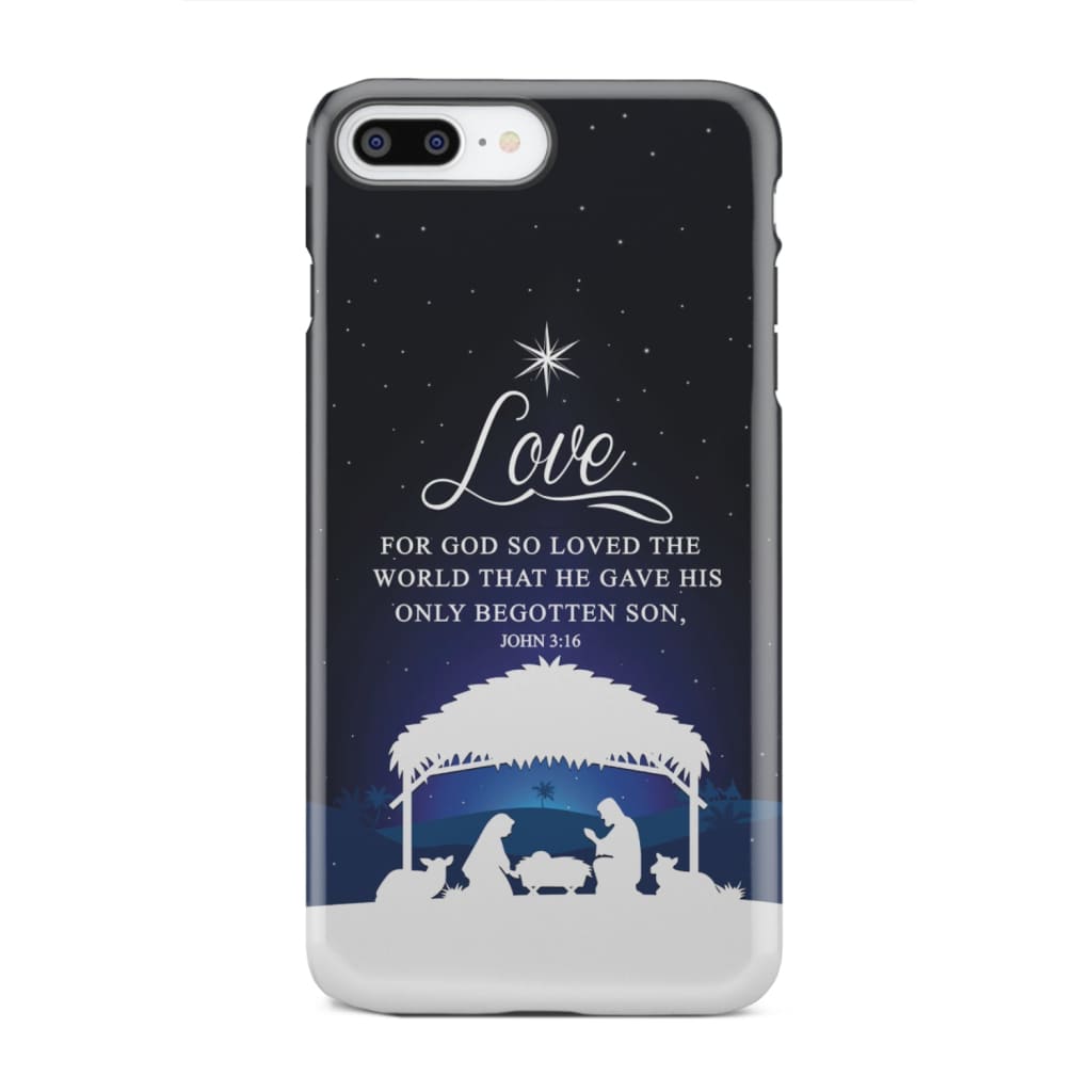 John 3:16 For God so loved the world Christmas phone case iPhone 8 Plus / Tough