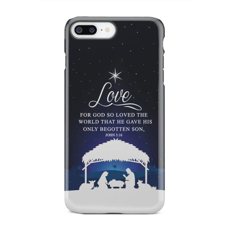 John 3:16 For God so loved the world Christmas phone case iPhone 8 Plus / Tough