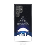 John 3:16 For God so loved the world Christmas phone case Samsung Galaxy S22 Ultra / Tough