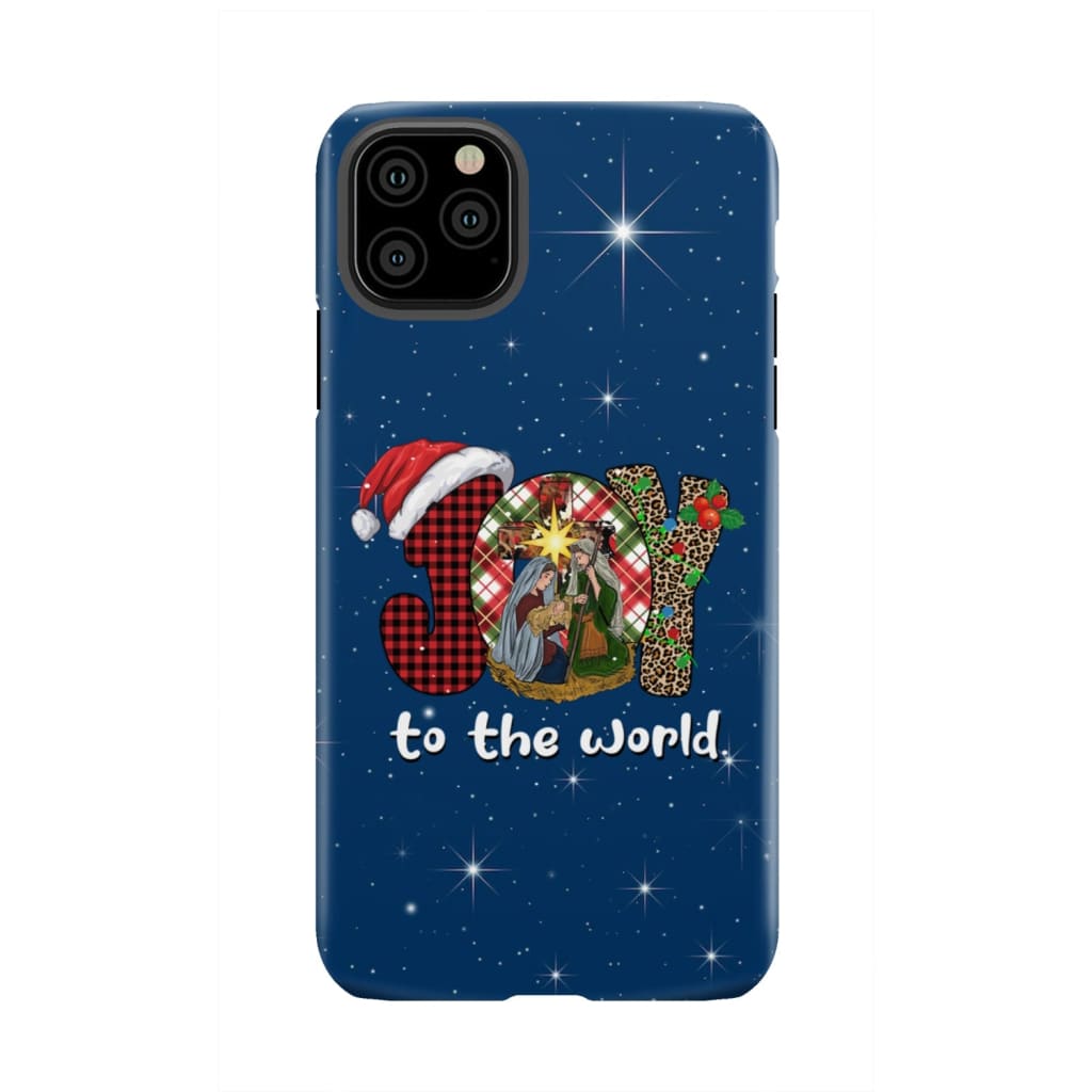 Joy to the world Buffalo plaid leopard phone case iPhone 11 Pro Max / Tough