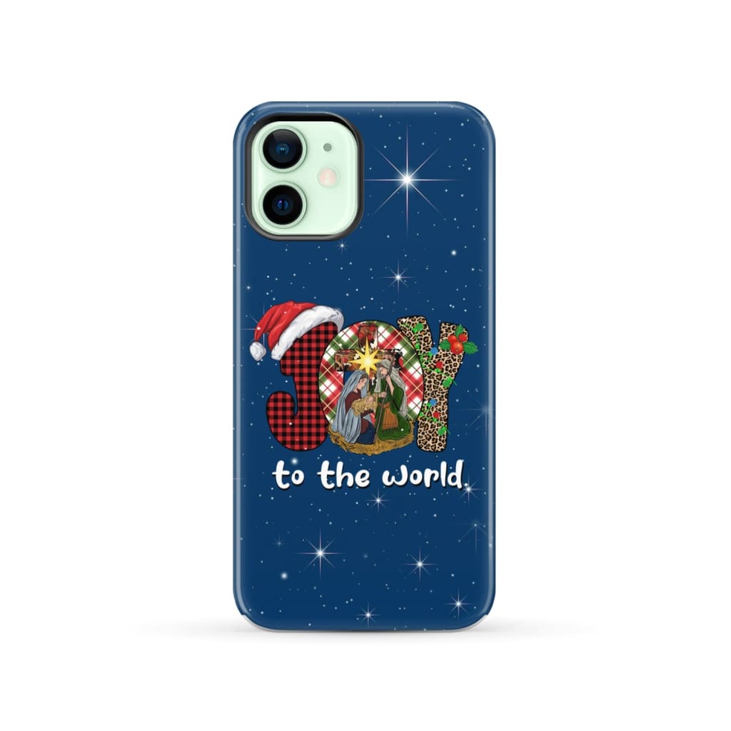 Joy to the world Buffalo plaid leopard phone case iPhone 12 / Tough