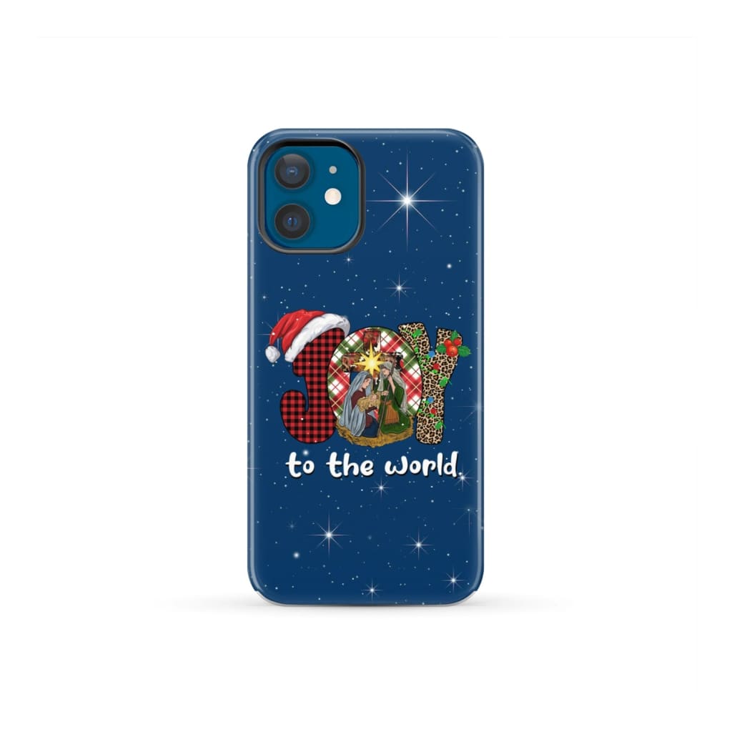Joy to the world Buffalo plaid leopard phone case iPhone 12 Mini / Tough