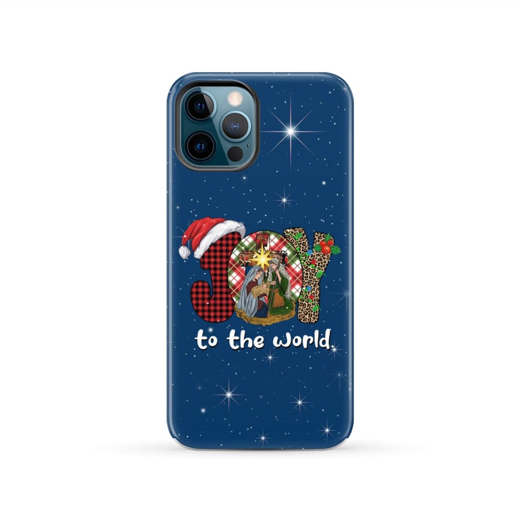 Joy to the world Buffalo plaid leopard phone case iPhone 12 Pro / Tough