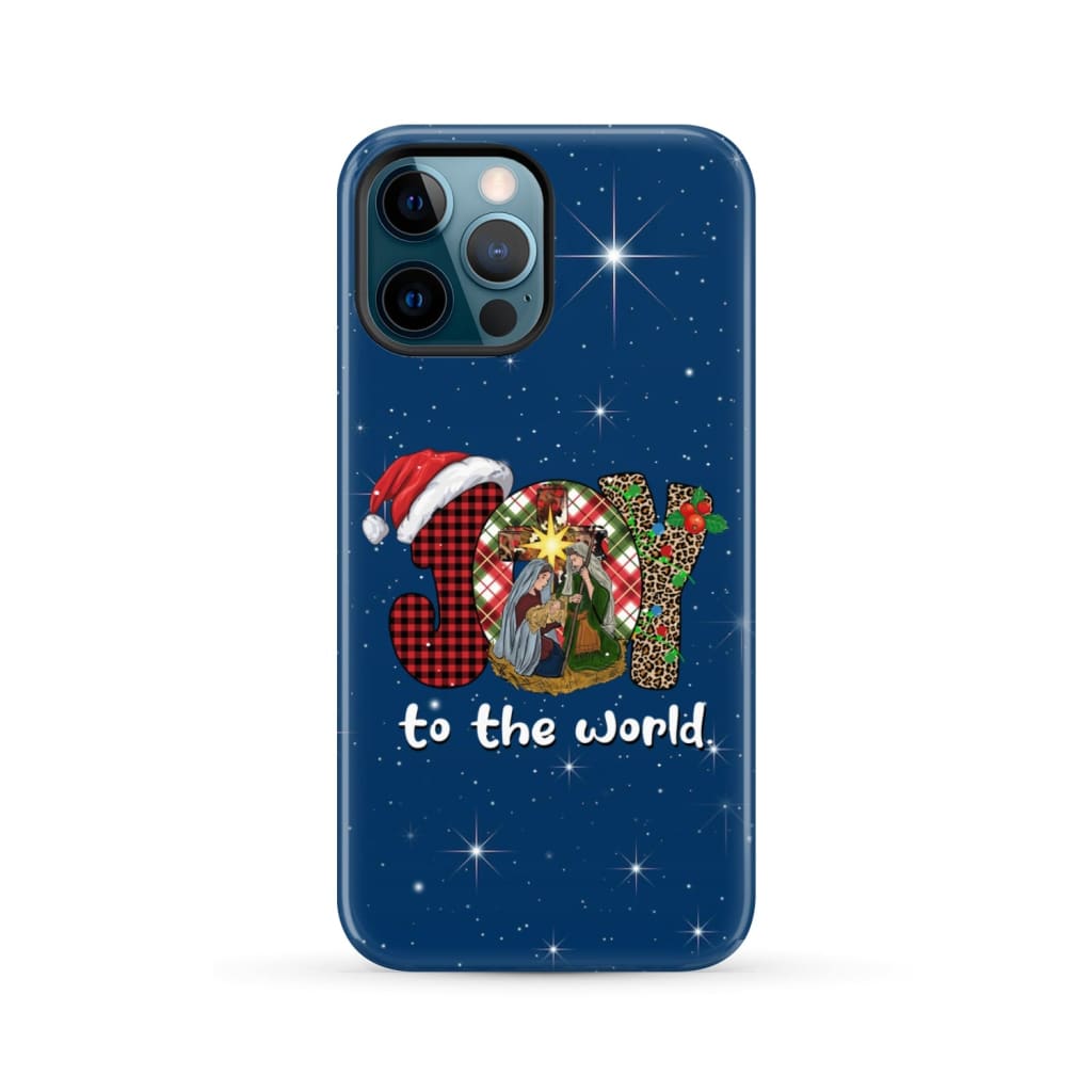 Joy to the world Buffalo plaid leopard phone case iPhone 12 Pro Max / Tough