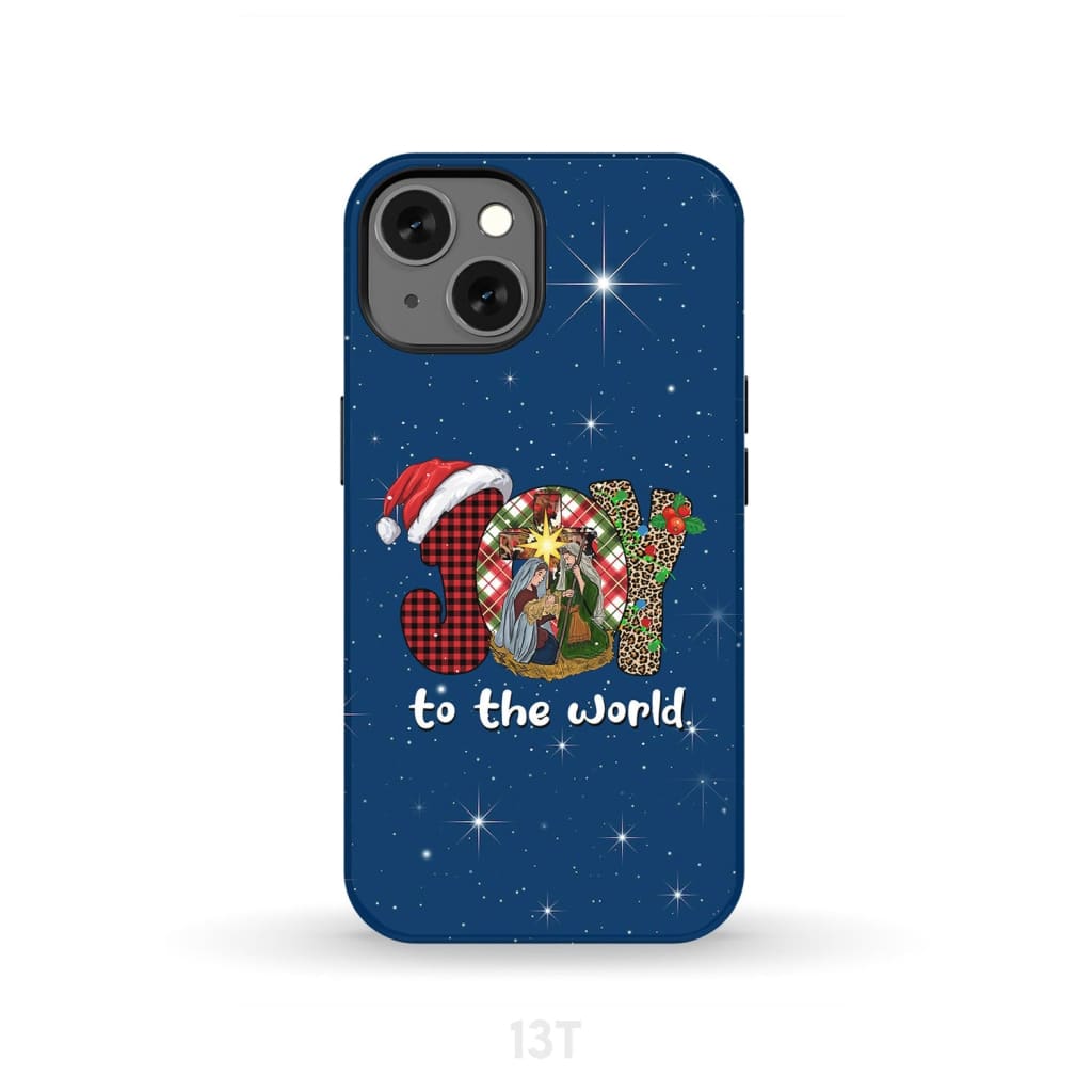 Joy to the world Buffalo plaid leopard phone case iPhone 13 / Tough