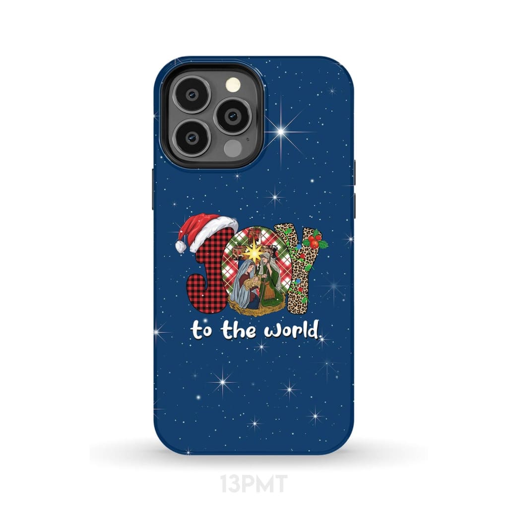 Joy to the world Buffalo plaid leopard phone case iPhone 13 Pro Max / Tough