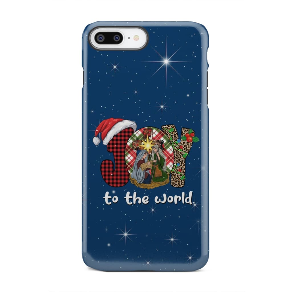 Joy to the world Buffalo plaid leopard phone case iPhone 8 Plus / Tough
