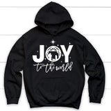 Joy to the world Christmas Christian hoodie Black / S