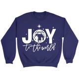 Joy to the world Christmas sweatshirt - Christian Christmas gifts Purple / S