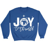 Joy to the world Christmas sweatshirt - Christian Christmas gifts Royal / S