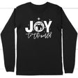 Joy to the world Christmas long sleeve t-shirt - Christian Christmas gifts Black / S