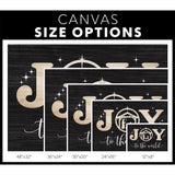 Christian Christmas wall decor: Joy to the world wall art canvas