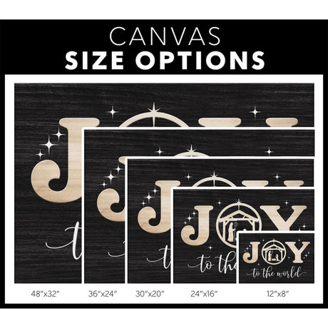 Christian Christmas wall decor: Joy to the world wall art canvas