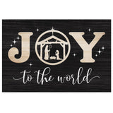 Christian Christmas wall decor: Joy to the world wall art canvas