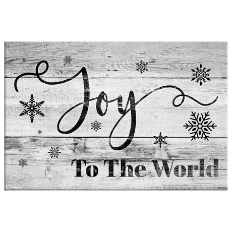 Christian Christmas canvas print featuring "Joy to the World," ideal inspirational wall art for festive decorations.