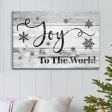 Faith-based Christmas wall art displaying "Joy to the World," great religious holiday decor for Christian homes - White.