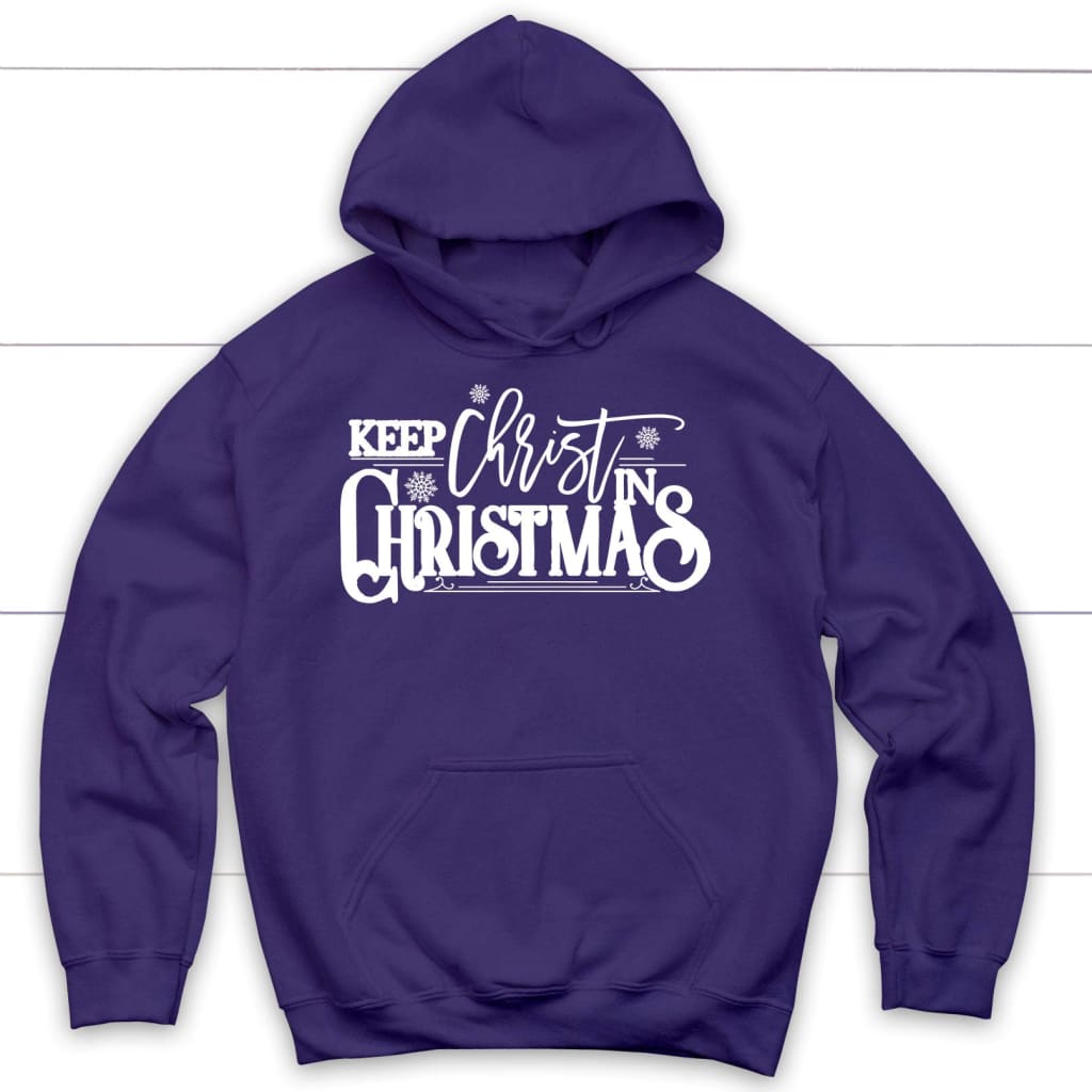 Keep Christ in Christmas hoodie Purple / S
