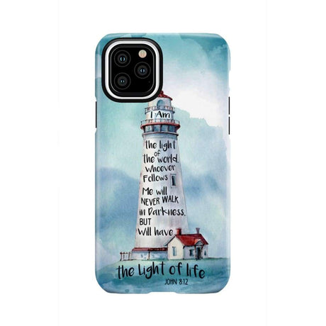 Lighthouse I Am the Light of World John 8:12 Bible Verse Phone Case iPhone 11 Pro / Tough