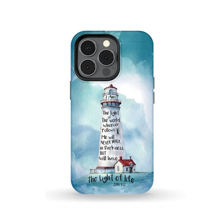 Lighthouse I Am the Light of World John 8:12 Bible Verse Phone Case iPhone 13 Pro / Tough