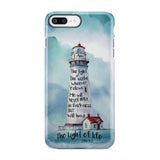 Lighthouse I Am the Light of World John 8:12 Bible Verse Phone Case iPhone 8 Plus / Tough