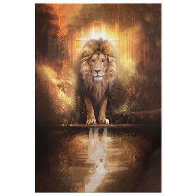 Lion and Lamb Canvas Wall Art, Lion and Lamb Picture Art - Christ ...