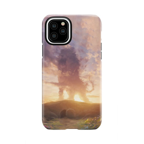 Lion of Judah above the empty tomb He is risen phone case Christian Easter cases iPhone 11 Pro / Tough