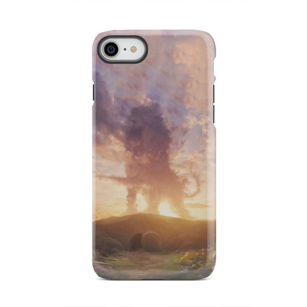 Lion of Judah above the empty tomb He is risen phone case Christian Easter cases iPhone 7 / Tough