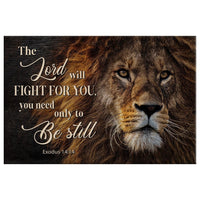Lion of Judah Exodus 14:14 the Lord Will Fight for You Wall Art Canvas ...
