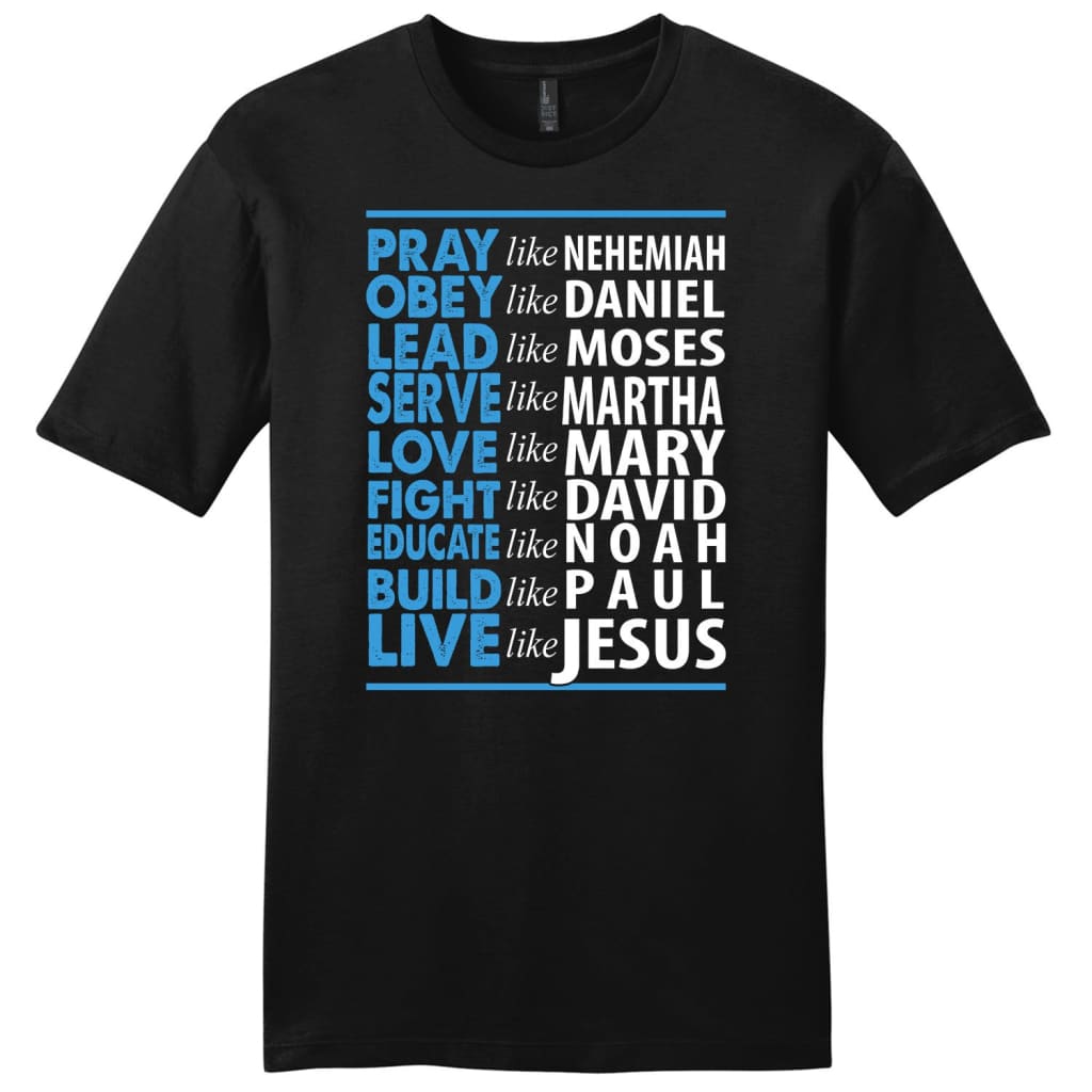 Love like Jesus mens Christian t-shirt Black / S
