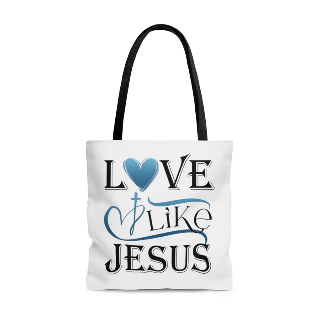 Love like Jesus tote bag Christian tote bags 13 x 13