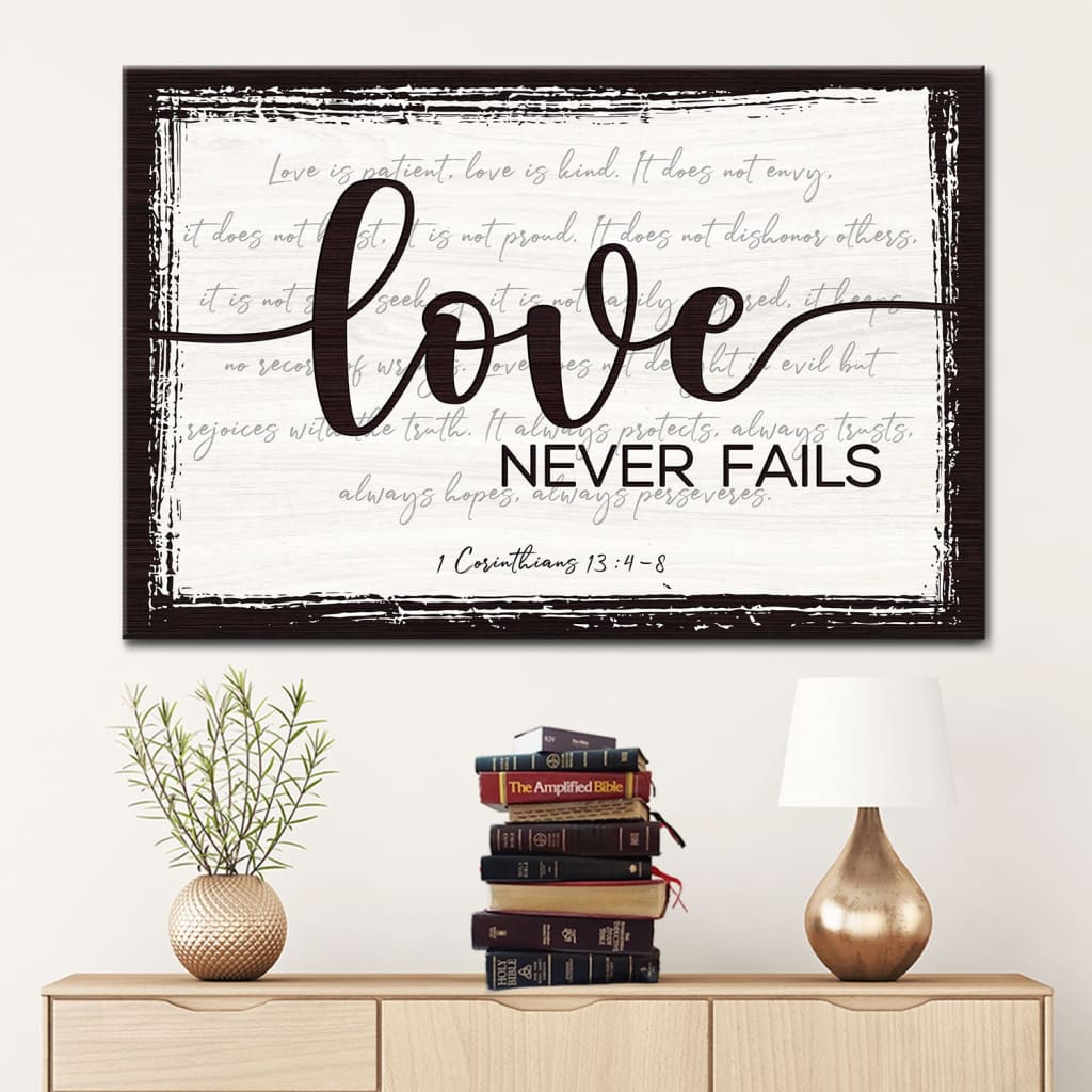 1 Corinthians 13:4-8 wall art