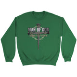 Man of God husband dad papa Christian sweatshirt Irish Green / S