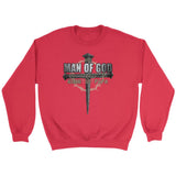 Man of God husband dad papa Christian sweatshirt Red / S