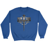 Man of God husband dad papa Christian sweatshirt Royal / S