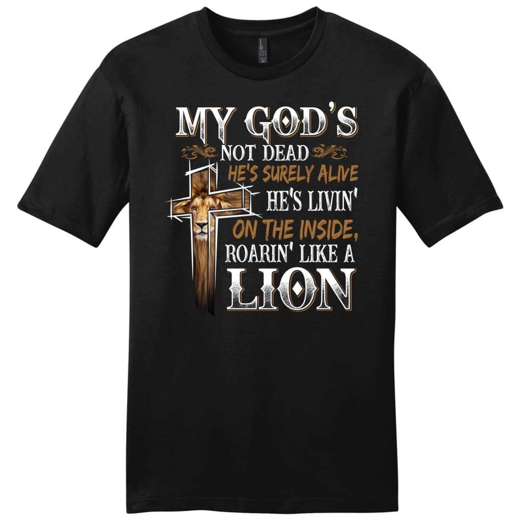 My God’s not dead mens Christian t-shirt Black / S