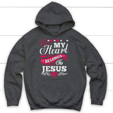 My heart belongs to Jesus Christian hoodie | Christian apparel Dark Heather / S
