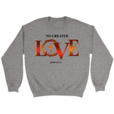 No greater love John 15:13 Christian sweatshirt Sport Grey / S