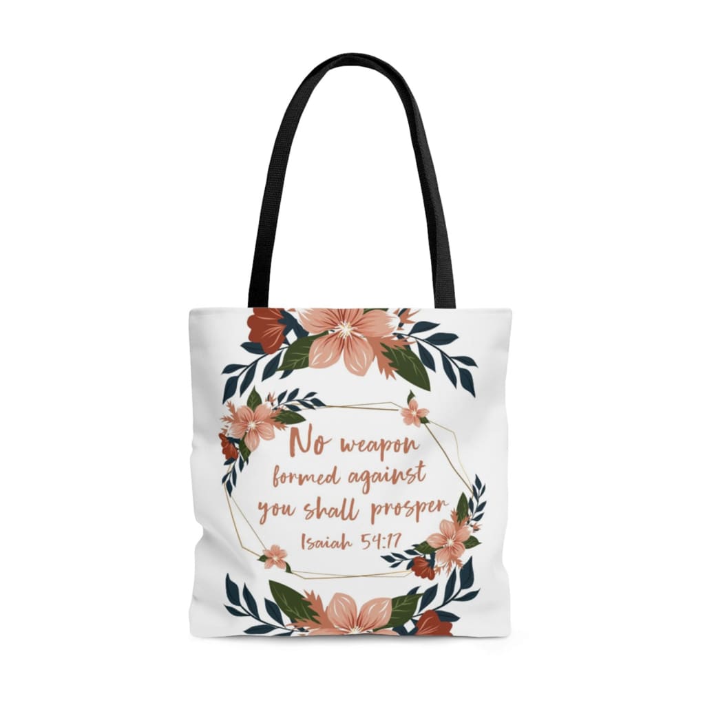 No Weapon formed Against me Shall Prosper Verse Tote Bag No Weapon formed Against me Shall Prosper Verse Tote Bag