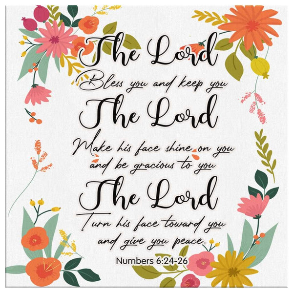 Numbers 6:24-26 The Lord bless you and keep you Christian wall art canvas