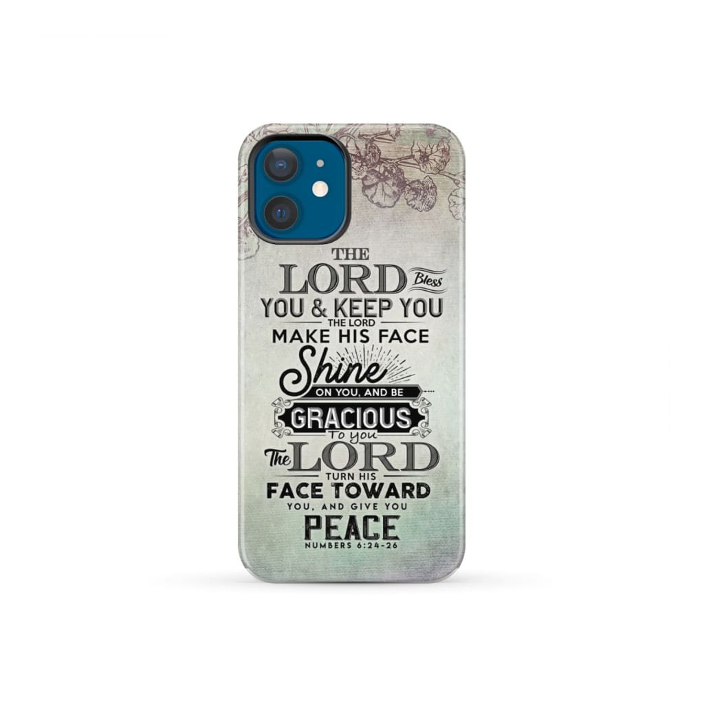 Numbers 6:24 - 26 The Lord bless you and keep phone case Christian cases iPhone 12 Mini / Tough