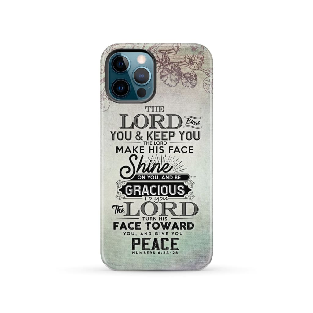 Numbers 6:24 - 26 The Lord bless you and keep phone case Christian cases iPhone 12 Pro / Tough
