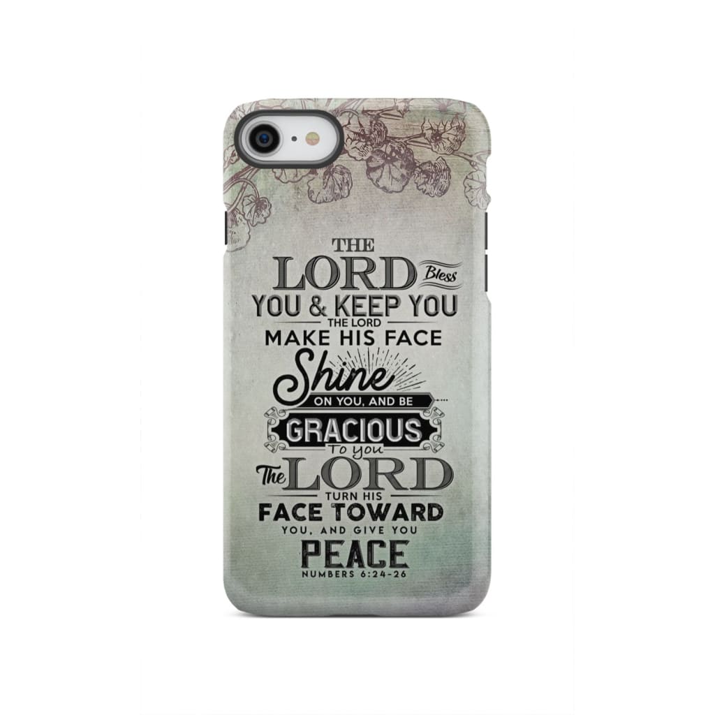 Numbers 6:24 - 26 The Lord bless you and keep phone case Christian cases iPhone SE 2020 / Tough
