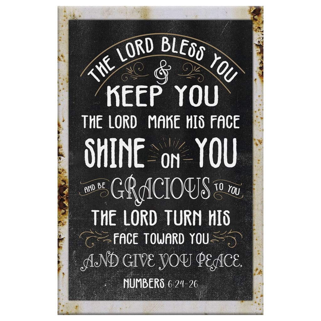 Numbers 6:24-26 the Lord Bless You and Keep You Sign Wall Art Canvas ...