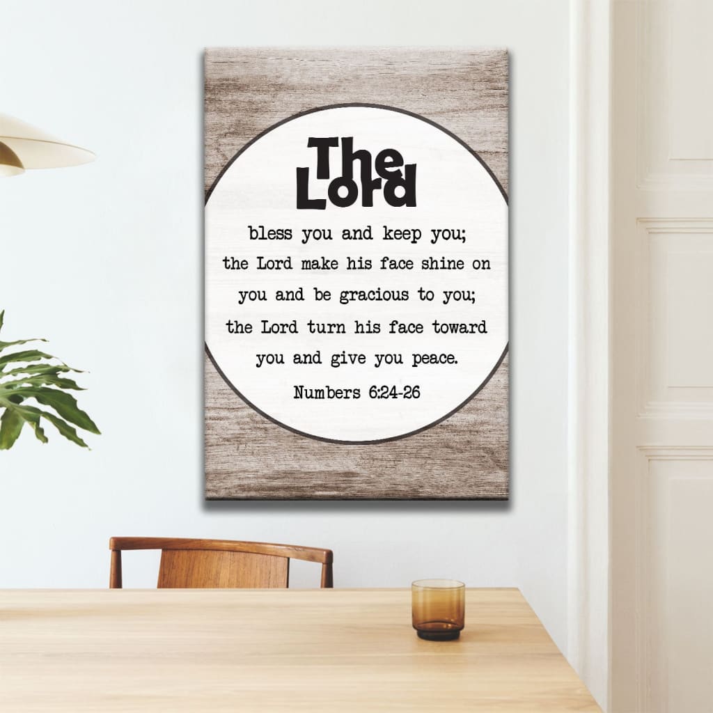 Numbers 6:24-26 The Lord bless you and keep you canvas wall art
