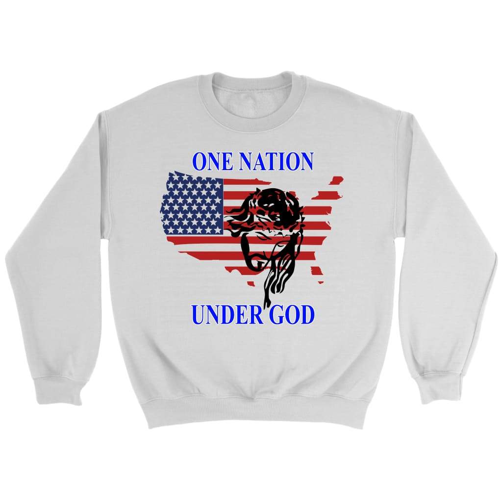 One nation under God Christian sweatshirt White / S