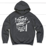 Only Jesus could build a bridge to heaven Christian hoodie Dark Heather / S