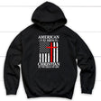 Patriotic Christian hoodies: American by birth Christian by the grace of God hoodie Black / S