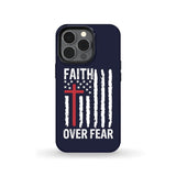 Patriotic Christian phone cases: Faith over fear American flag case iPhone 13 Pro / Tough